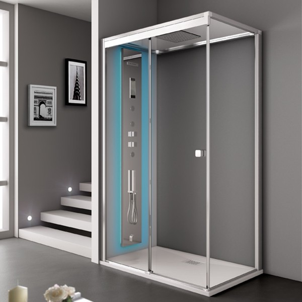 Piatto E Cabina Doccia.Cabina Doccia Aquadesign Vapor Grandform Scorrevole Con Piatto Doccia