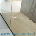 Piatto doccia texturizzato in marmo resina Rocky Wood