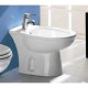 Bidet scarico a terra serie Karla ceramica rak