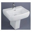 Lavabo cm 60 con semicolonna sospeso serie Metropolitan ceramica rak